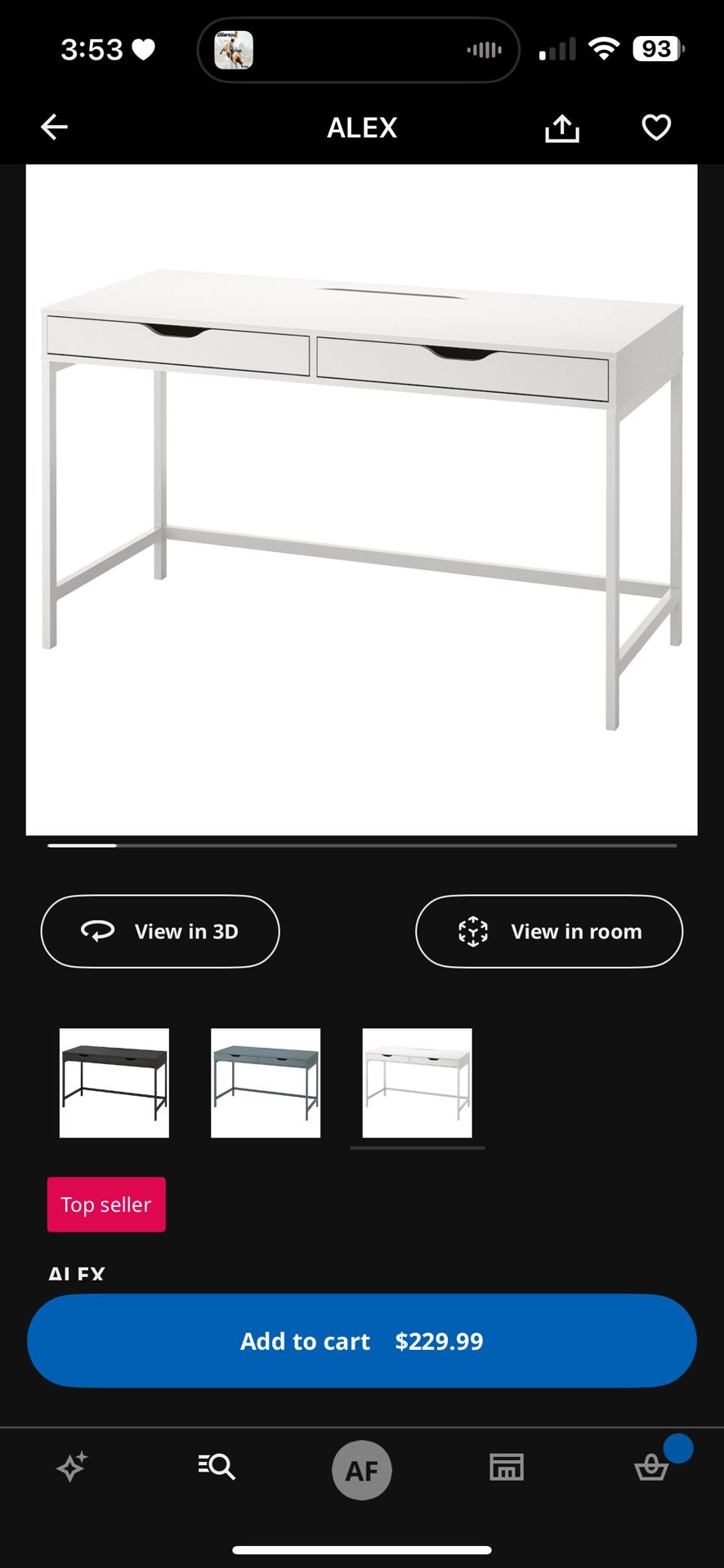 IKEA Alex Vanity Desk