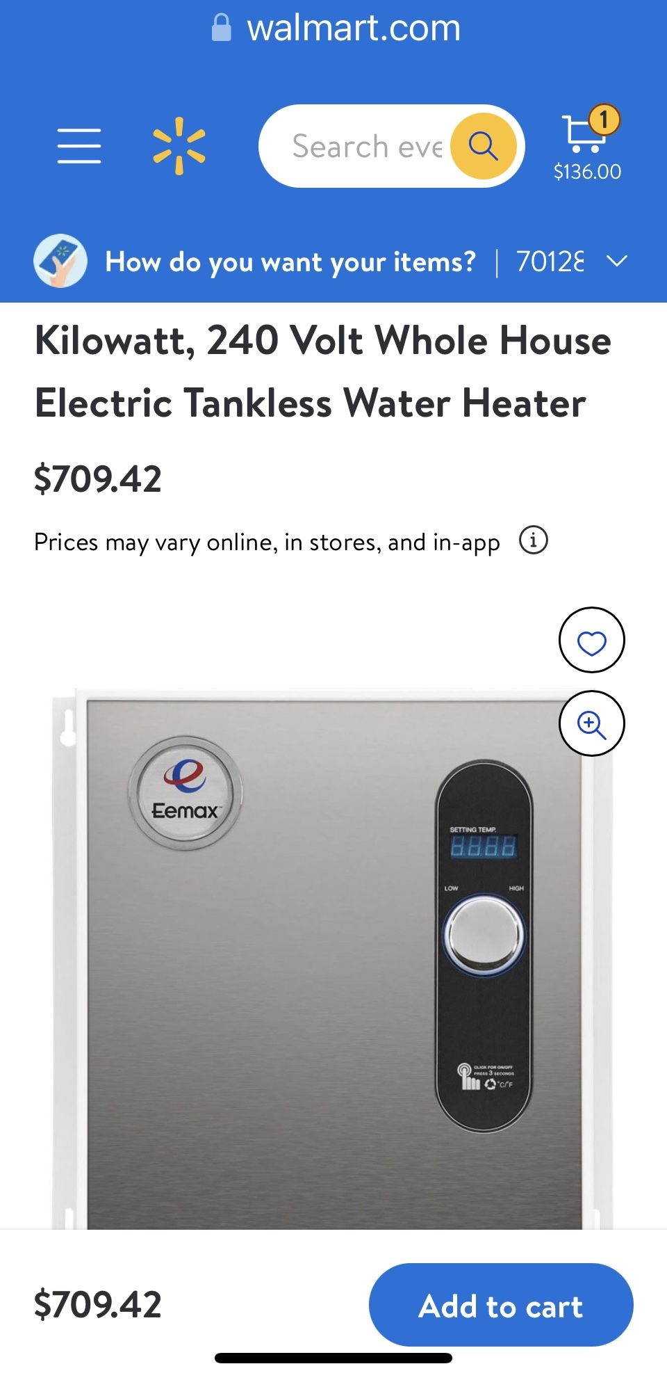 Eemax HA024240 HomeAdvantage II Residential Electric Tankless - Main Image