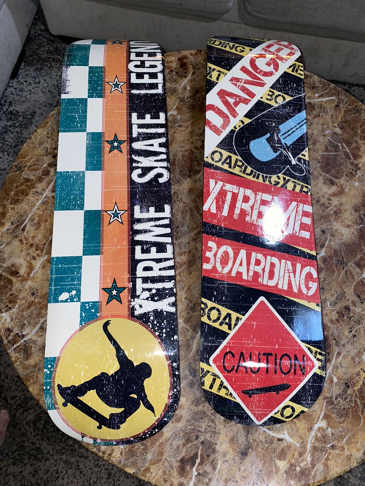 (2) Skate Board Wall Decor  