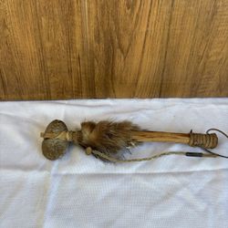 Native American style ceremonial rattle or shaman drum beate