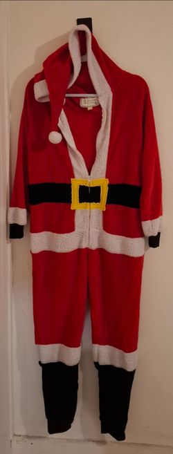 Women's Santa Claus Fleece One-Piece Suit – Size M