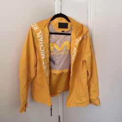Michael kors yellow windbreaker rain jacket