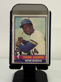 1976 Topps #550 Hank Aaron Milwaukee Brewers VG-LAST TOPPS CARD!