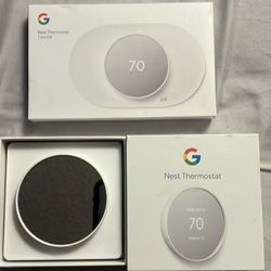Google Nest Thermostat And Back Plate