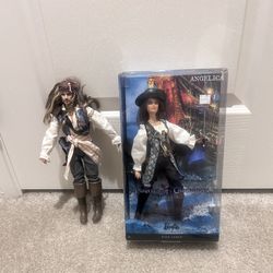 Disney Pirates Of The Caribbean Jack Sparrow and Angelica Doll Set