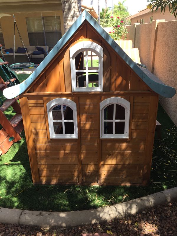 Kidkraft Forestview Kids Outdoor Wooden Playhouse With Bench For 300sold