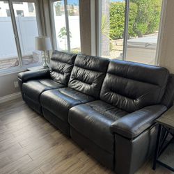 Reclining Leather Sofa