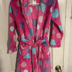 Girls 10/12 Heart Plush Robe