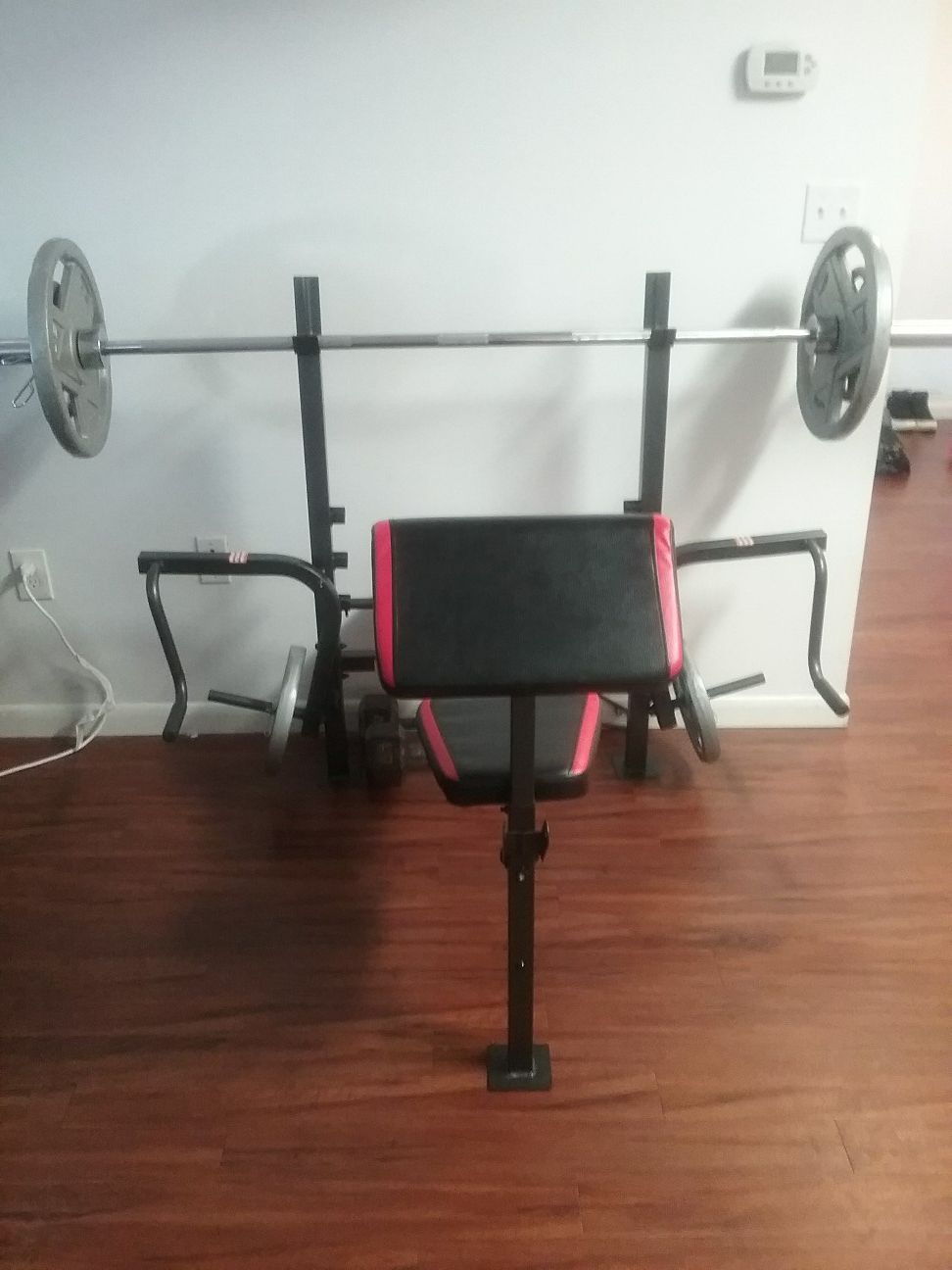 Weight bench with weights great condition used about 3 times