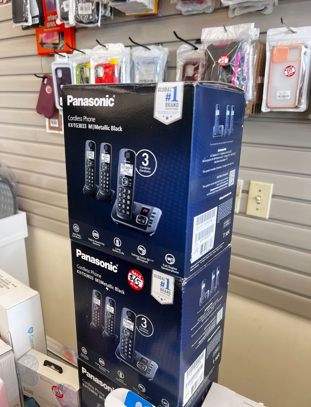 Panasonic 3-Handset Cordless Phone System with Answering Machine – KX-TG3833M, New ☎️📦 