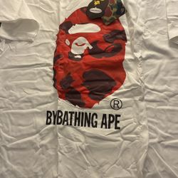 Bape Tee Red/White