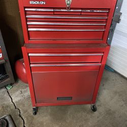 StackOn 2 Piece Rolling Tool Box/Tool Chest 