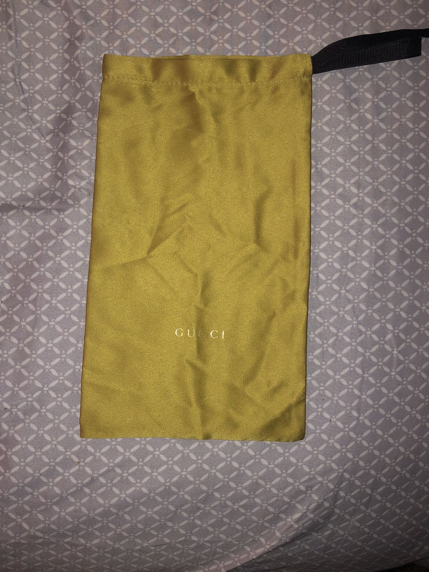 Brand New Silk Gucci Eyewear Drawstring Satchel