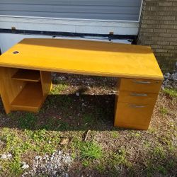Wood Bow Office Computer Table 