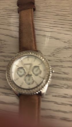 Women's Chronograph Watch Brown Leather Strap