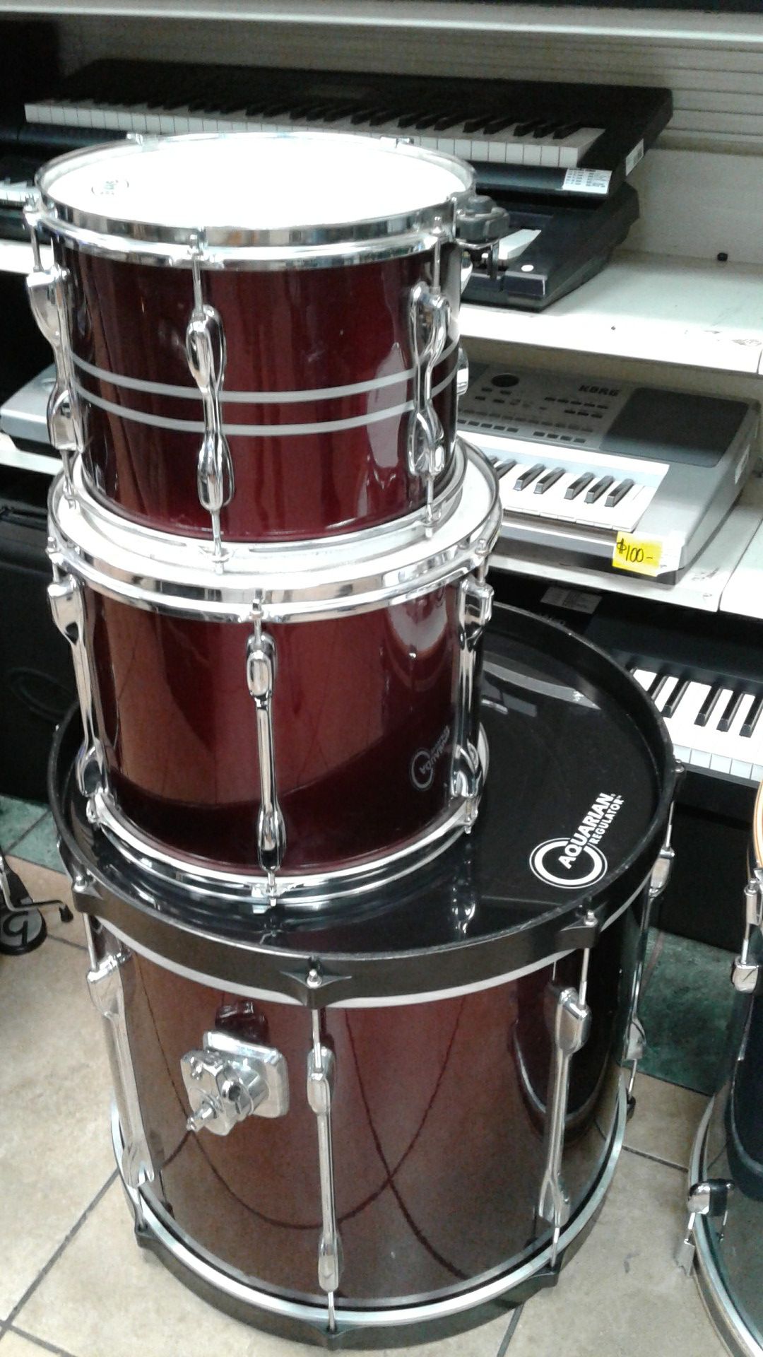 Tama 3 piece drum set