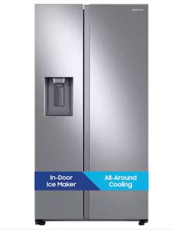 36 in. 27.4 cu. ft. Standard Depth Side by Side Refrigerator in Fingerprint-Resistant Stainless Steel