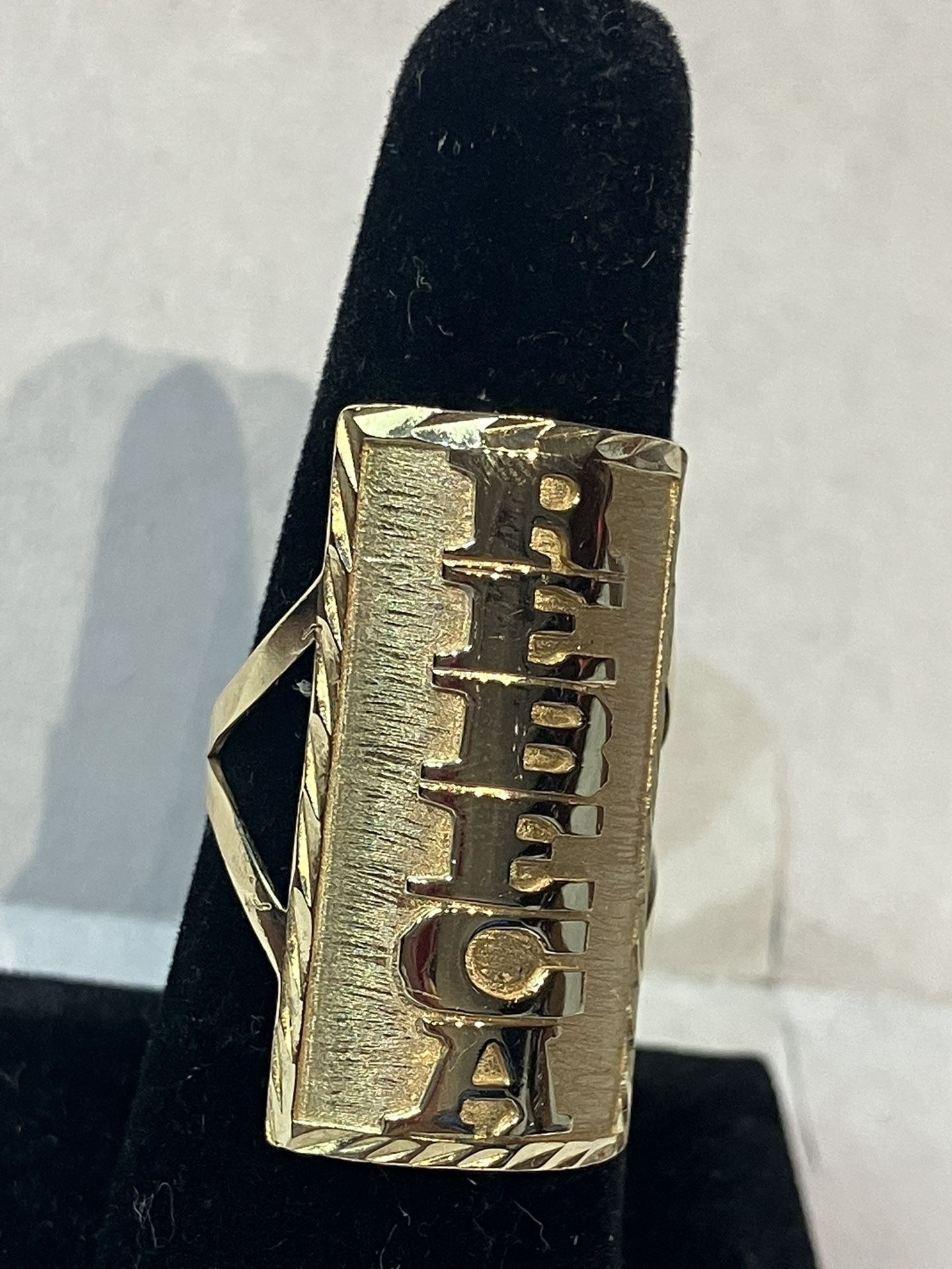 14k Gold Name Ring #109745-1 MJ