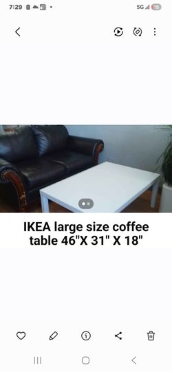 Ikea white large size coffee table