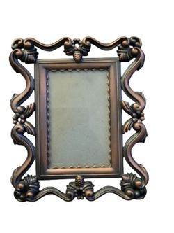 Vintage Photo Frame Copper Brass Metal Easel Back Mantel Desk 3.5”x 5.5” Photo