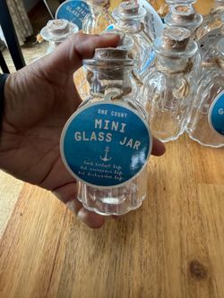 21 mini glass jars