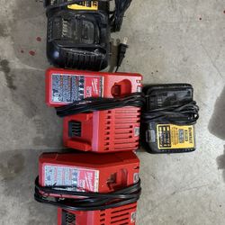 Milwaukee, Dewalt Chargers