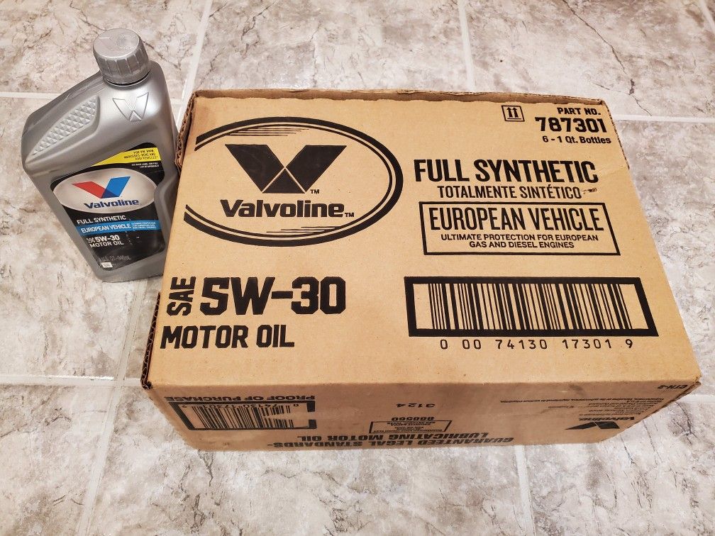Valvoline European Vehicle Full Synthetic Motor Oil SAE 5W-30 + bonus Brake Fluid DOT 4 Plus + bonus Zerex G-40