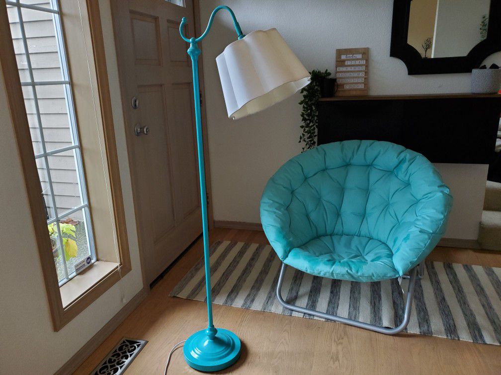 Turquoise floor lamp