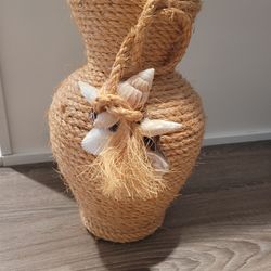 Handcrafted Rope Vase - 11" Tall