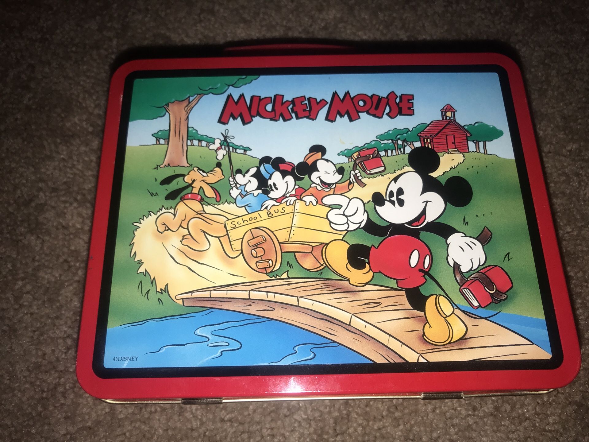 Vintage Mickey lunch box/ tin container