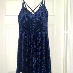 Velvet Navy Cocktail Dress