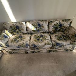 Vintage floral couch.