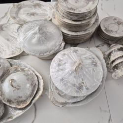 Fine China Dinnerware Set,  Platters Set, Bowls Set