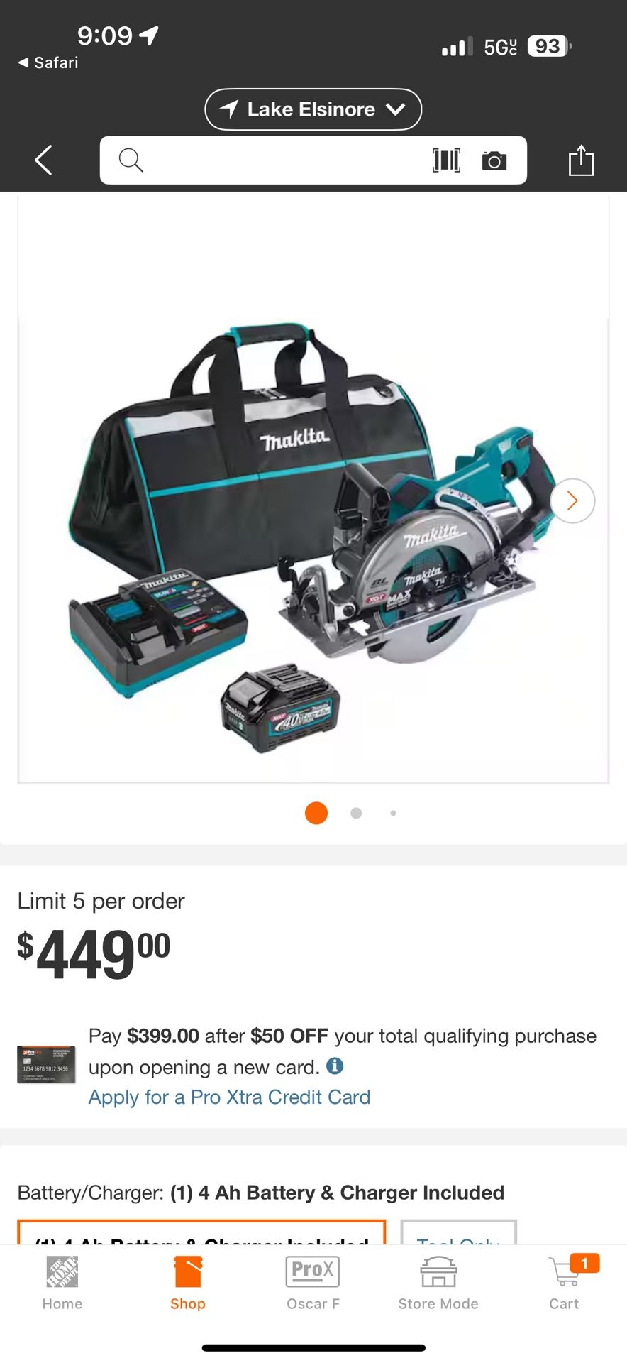 Makita Battery Saw