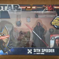 Brand New Star Wars Sith Speeder With Darth Maul & Legacy Collection Saga Darth Maul $50 OBO