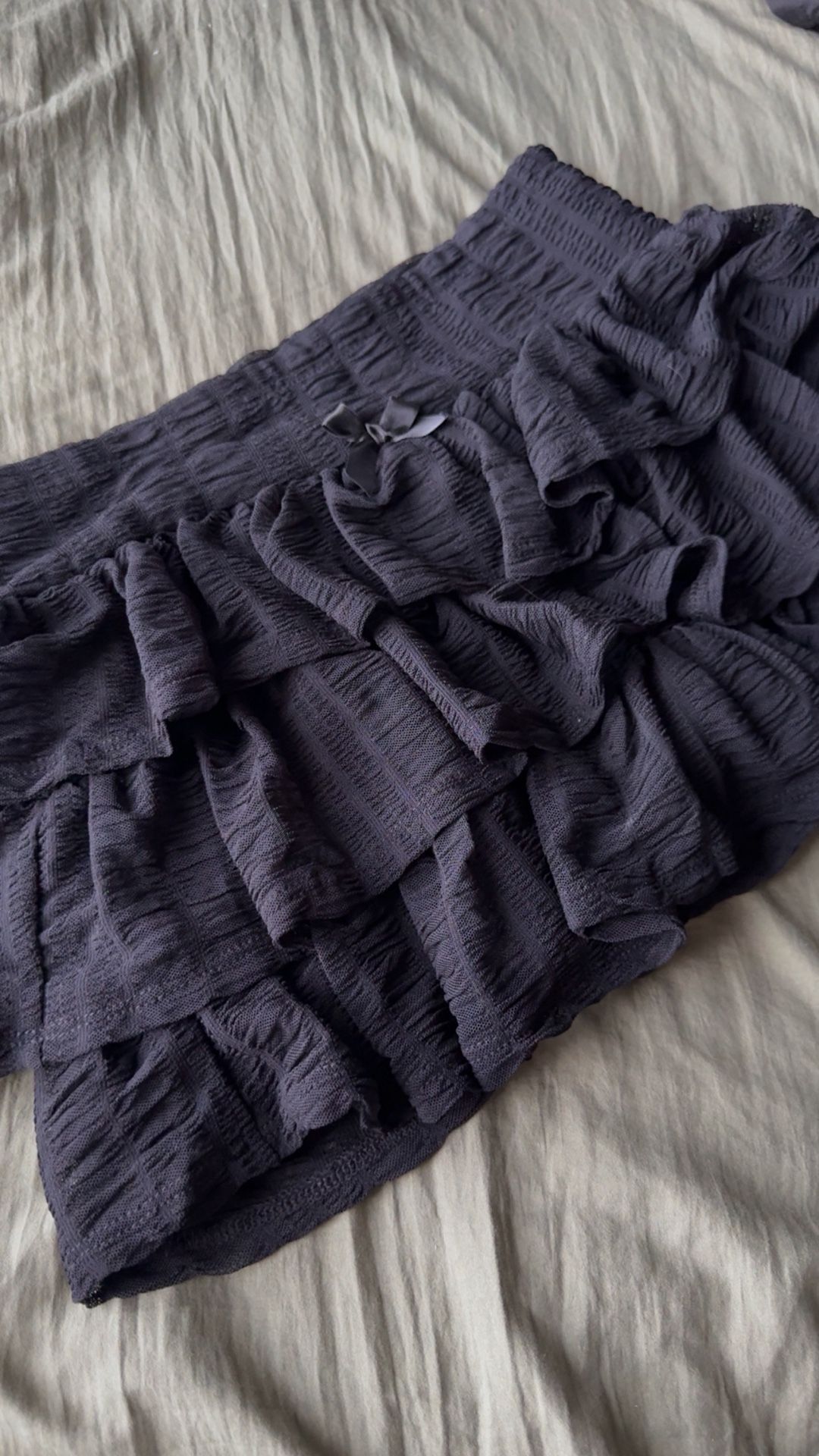 Black Ruffle Skirt
