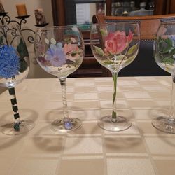 Hand Painted Stemware