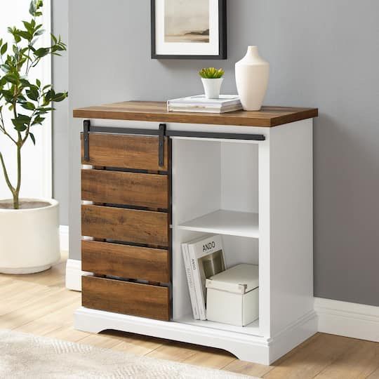 New Sliding Door Accent Storage Cabinet
