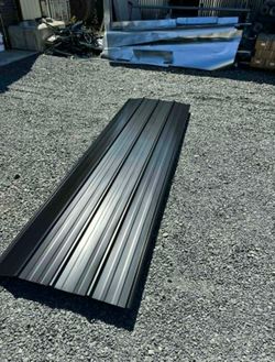 Jet Black 25-Gauge 14FT x 3FT Metal Ribbed Roofing / Siding Panels