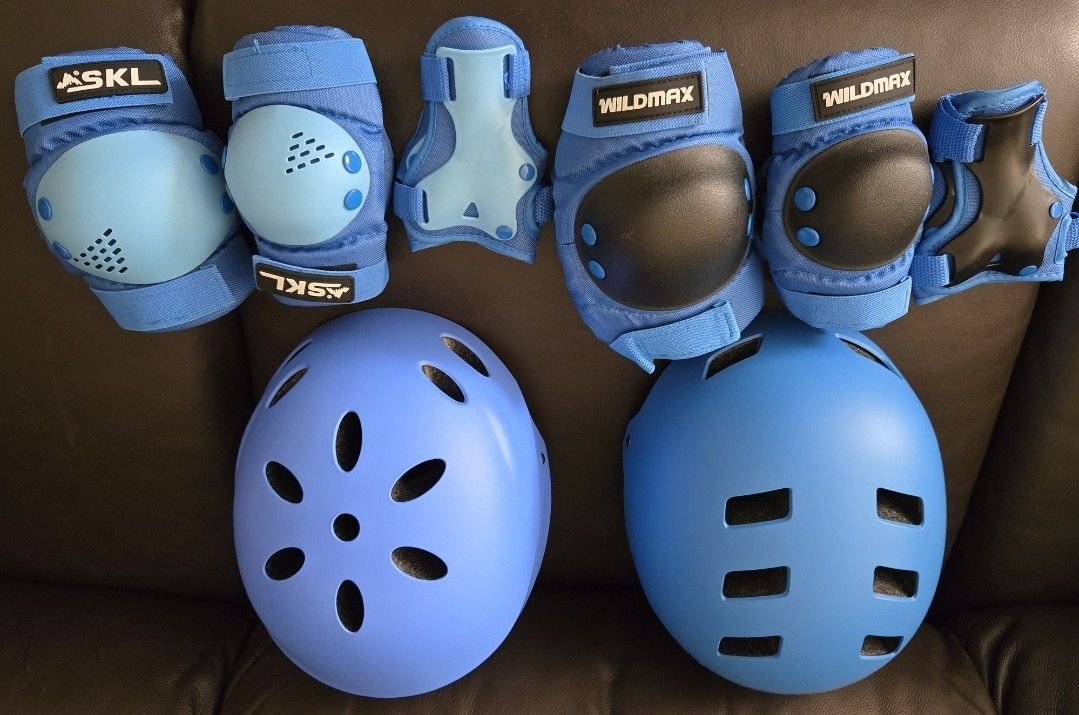 Cycling Helmet set, knee elbow protectors for girls and boys