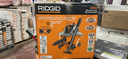 RIDGID 6 Gal. 3.5 Peak HP NXT Shop Vacuum HD0600 Wet Dry Vac with General Debris Filter, Hose, Wands and 3 Accessories