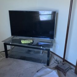 Glass top Tables, Metal Bottoms