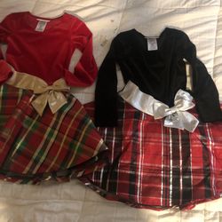 Lil Girls Christmas Dresses $8 Each. Size 4 .