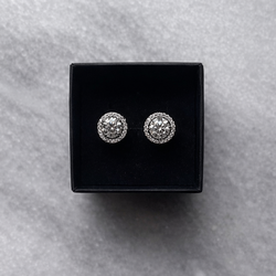 VVS1 Moissanite Earrings 1ct/6.5mm