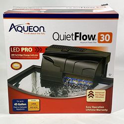 Aqueon QuietFlow 30 LED PRO Aquarium Fish Tank Power Filter For Up To 45 Gal