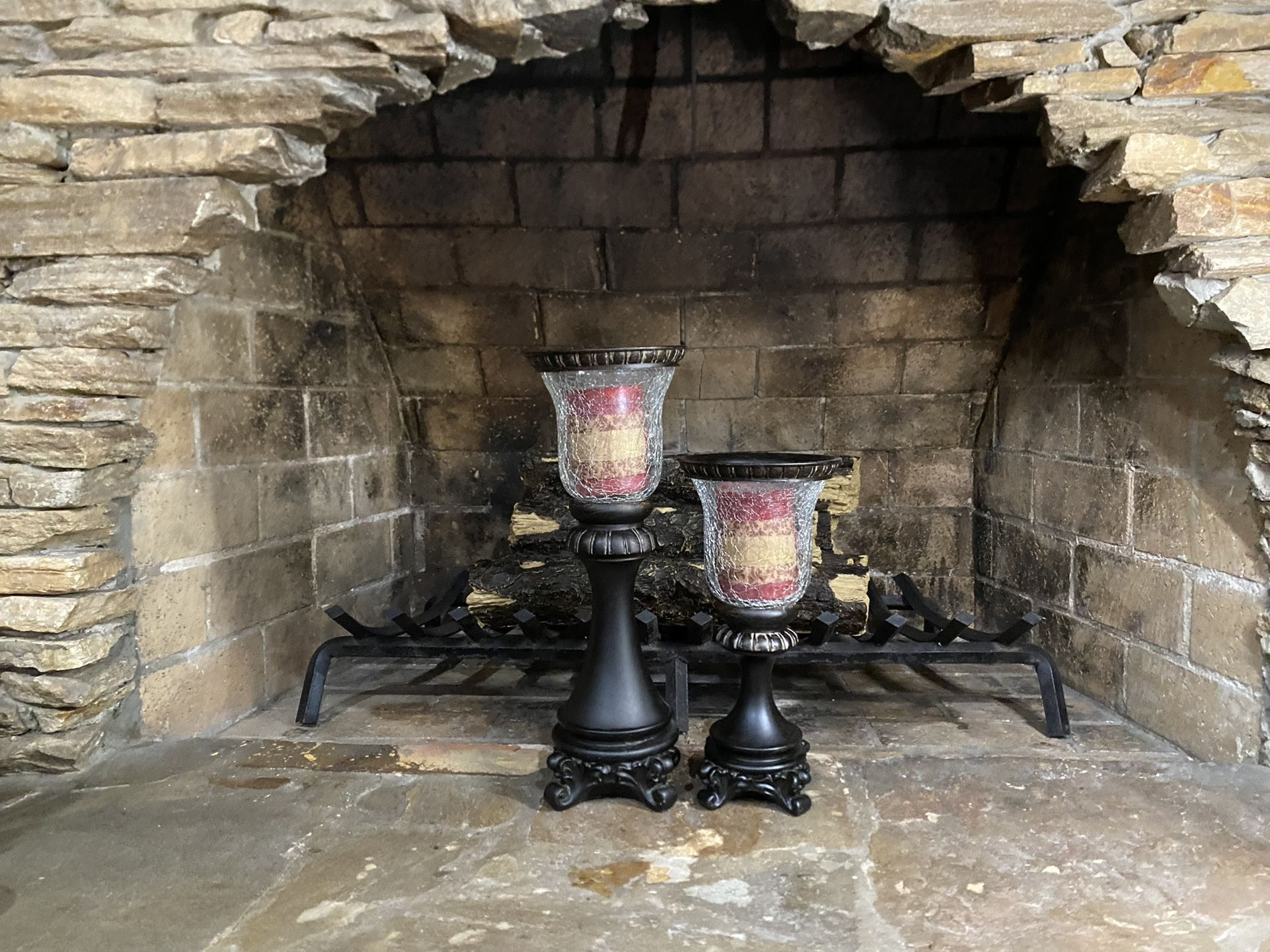 2 Candle Holders With Candles