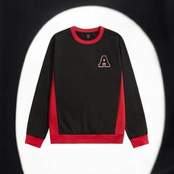 MENS 
Black
Casual
Colorblock pattern
Pullover
 SWEATSHIRT