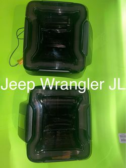 LED taillights dark smoke color lens fit Jeep Wrangler JL