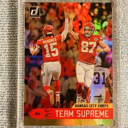 Patrick Mahomes II / Travis Kelce Kansas City Chiefs 2019 Panini Donruss Team Supreme SSP Case Hit!