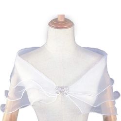 Wedding Bridal Gauge Shawl Bowknot  Clíp 